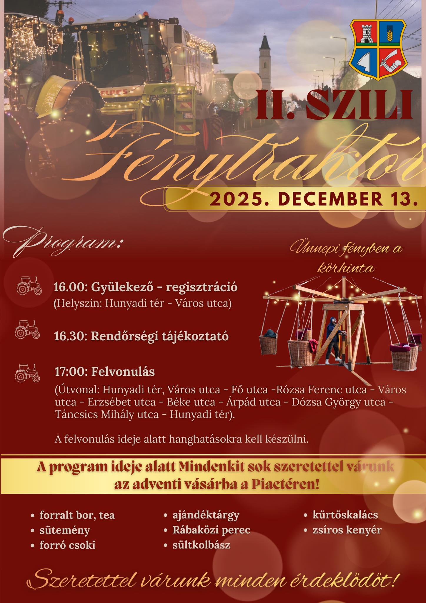 II. Szili Fénytraktoros felvonulás