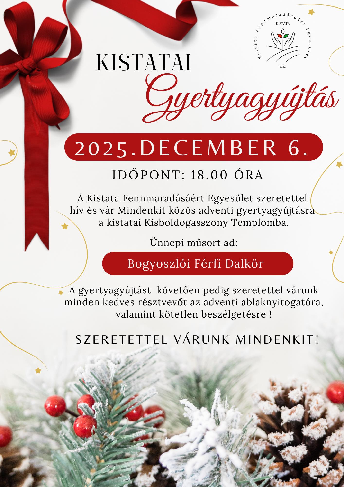 Kistatai Gyertyagyújtás